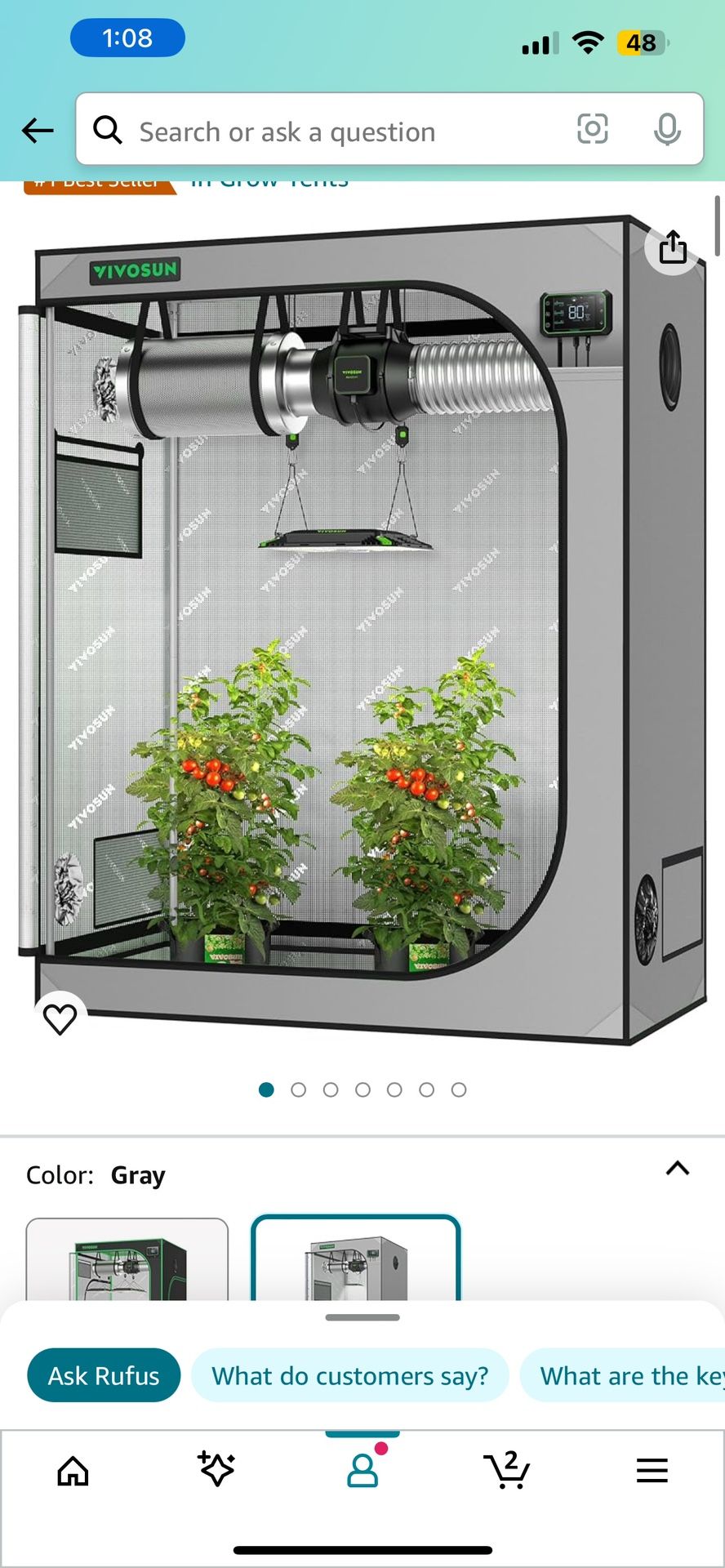 2x4 VIVOSUN Grow Tent