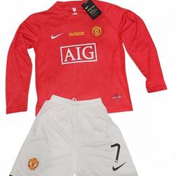 Ronaldo Manchester United Retro Home Kit For Kids / Youth Size Small Medium Large XL