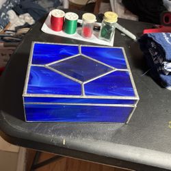 Stained Glass Jewelry Box                                       A-04