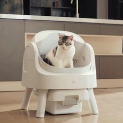 PetPivot AutoScooper 11 Open-Top Self-Cleaning Cat Litter Box, Odor-Free Waste