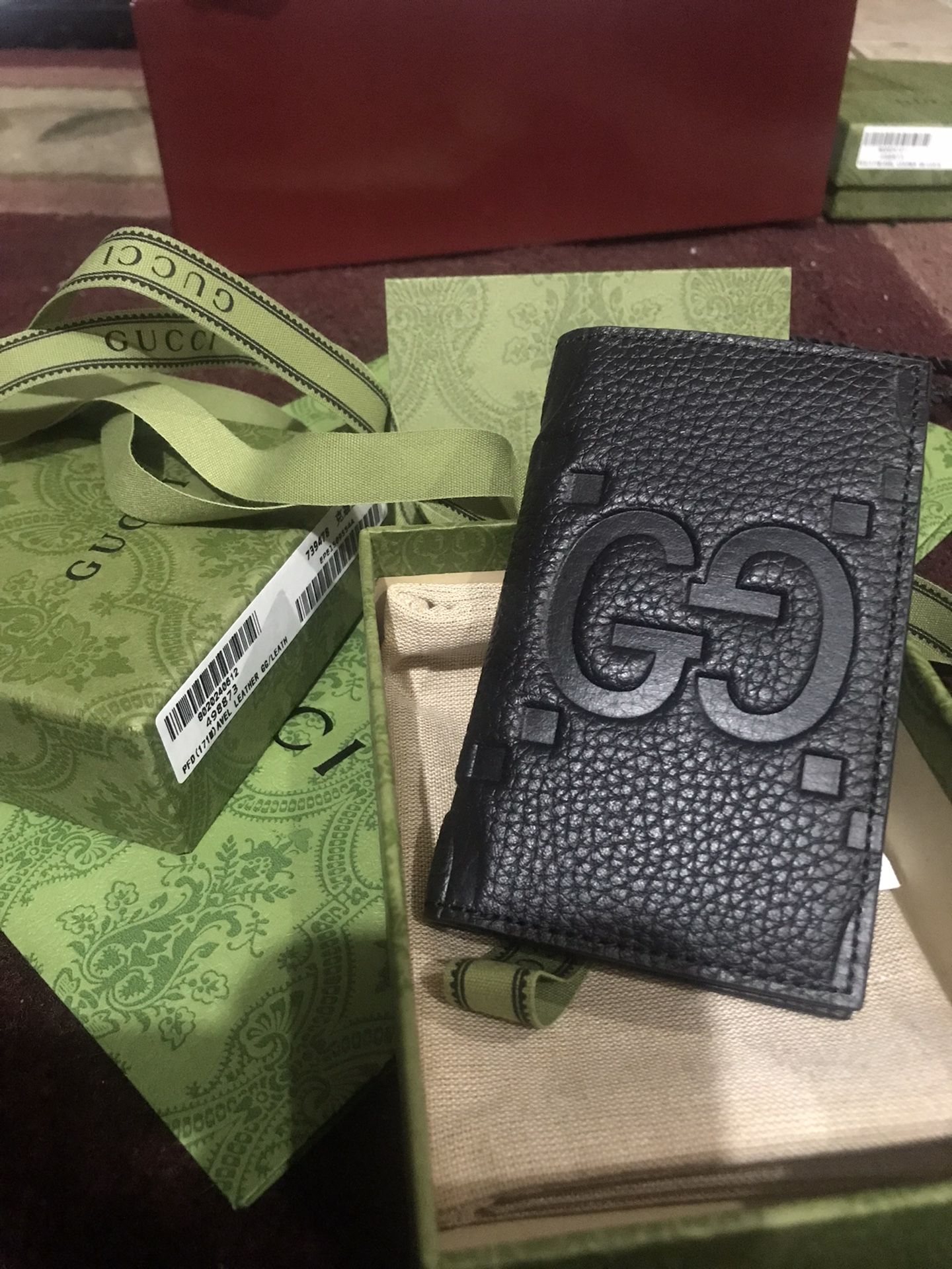 Gucci Jumbo gg Card Wallet New Black