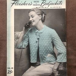 Vintage Fleishers Fashion Designs Needlepoint Magazine 1951 - Some Separation GC