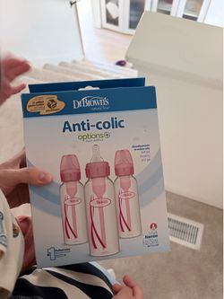 Dr Brown’s options anti colic bottles 3 pack pink
