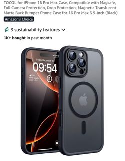 📱IPhone 16 Pro Max Black & Translucent