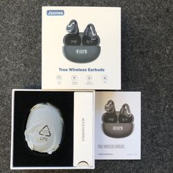 NEW!!!👉🏻 Open Ear Clip Wireless Earbuds 24H Play-Back (Silver Lake)