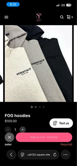 essentials fog cotton heavy hoodies