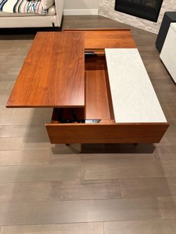 West Elm 51" Mid-Century Double Pop-Up Coffee Table