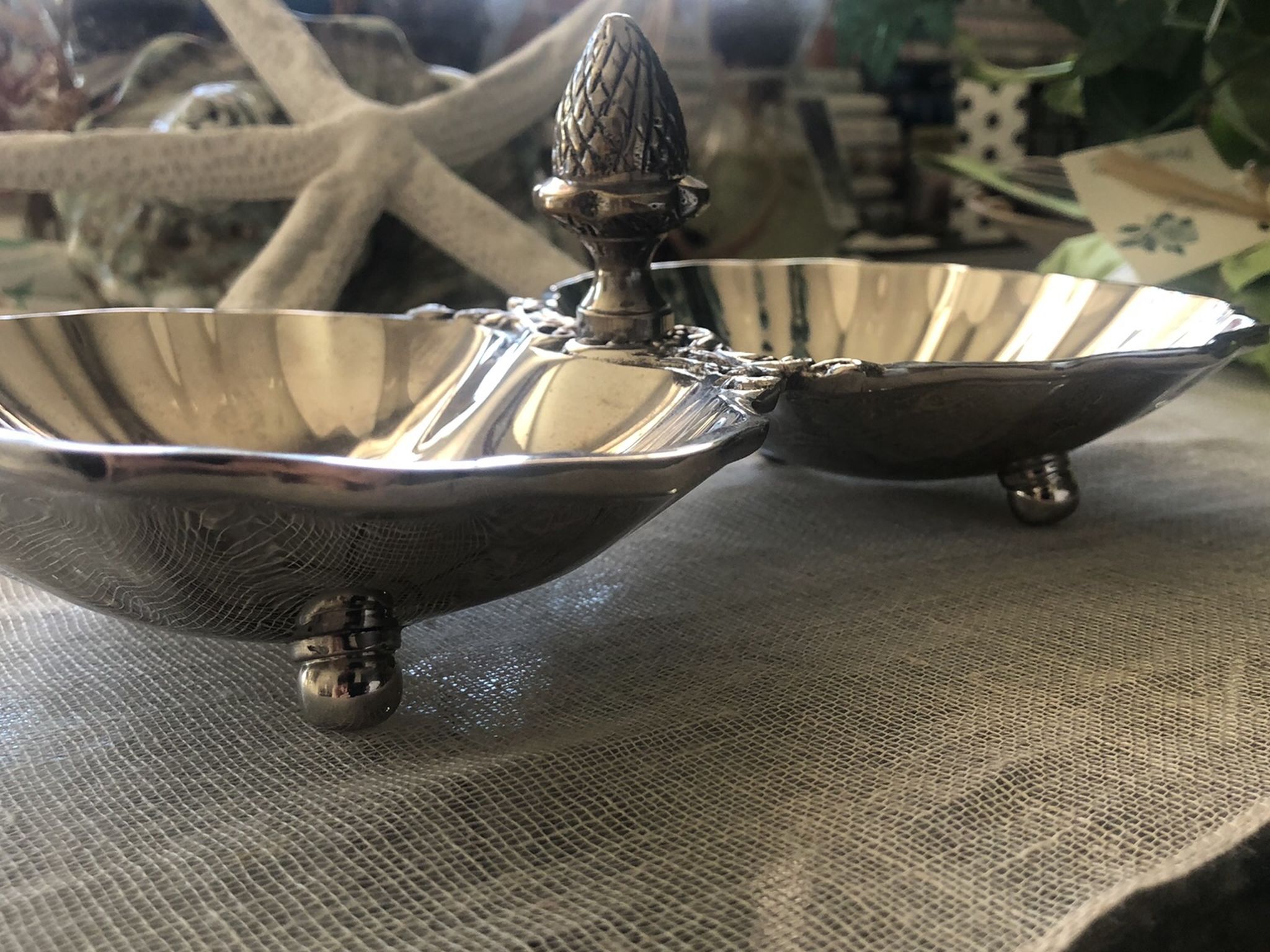 SILVER-PLATED HORS'DEUVRE /CANDY SERVING BOWL