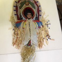 Native  Child In Papoose - Hand Made