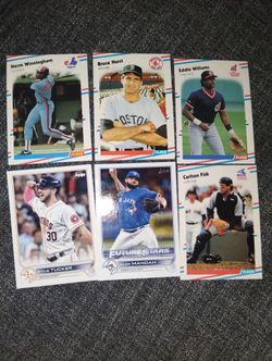 6 Baseball Cards 