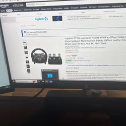 Racing Simulator And Steering Wheel And Pedals