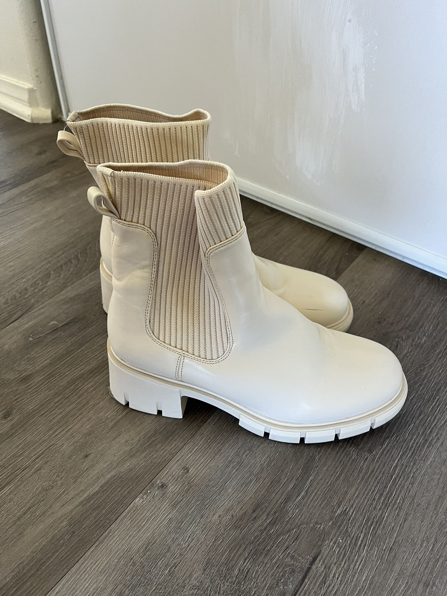White Chelsea Boots