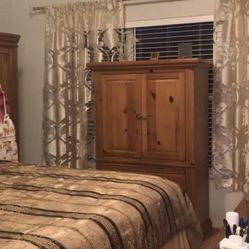Bed, Armoire And Dresser 1200 Mattress Not Include