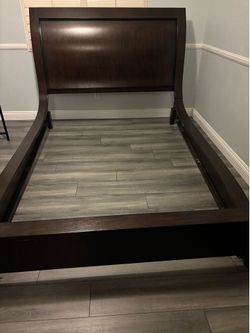 Queen size bed frame with headboard
