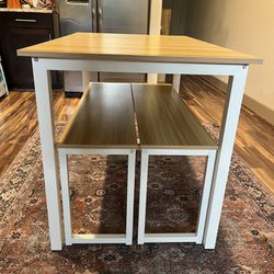 Kitchen Table With Bench Stools 