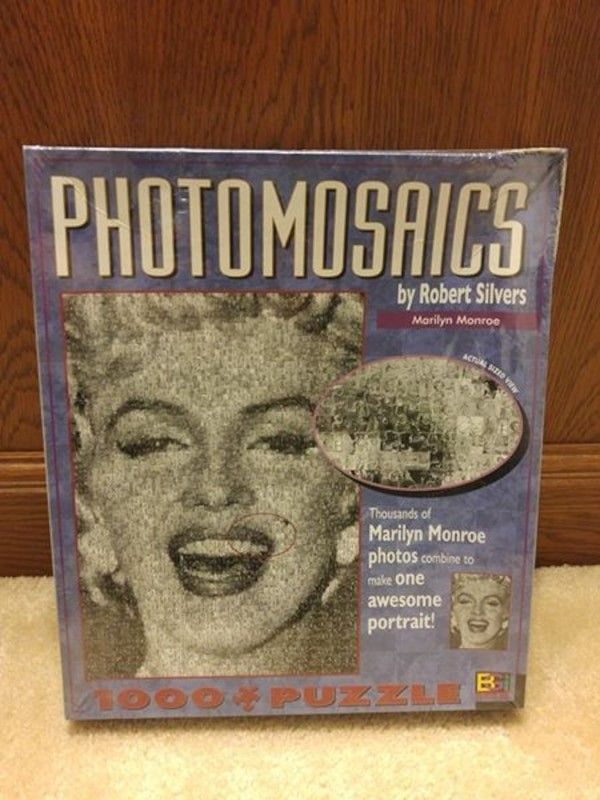 Photomosaics Jigsaw Puzzle Marilyn Monroe 1000 Pieces Buffalo Games New In Sealed Box