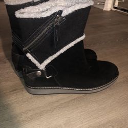 White Mountain Teague Womens Winter Boots Size 11 Black Suede