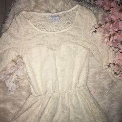 WHITE LACE SKATER DRESS