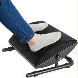 Adjustable Under Desk Foot Rest with Memory Foam – Ergonomic Office Footrest