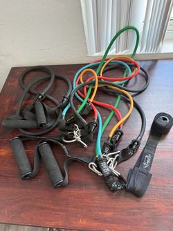 Multi-Level Resistance Tube and Exercise Band Set Door Anchor Strap
