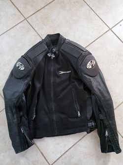 Joe Rocket Motorcycle Black Jacket Sz Large