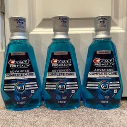 Crest fluoride mouthwash 1 liter: $4 each