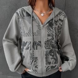 Crop Gray Hoodie 