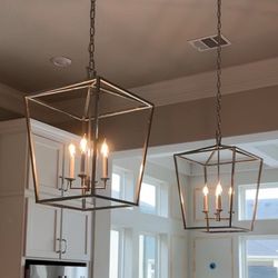 Pair of Dianna 4 Light 17" Wide Taper Candle Chandelier (Orig: $500)