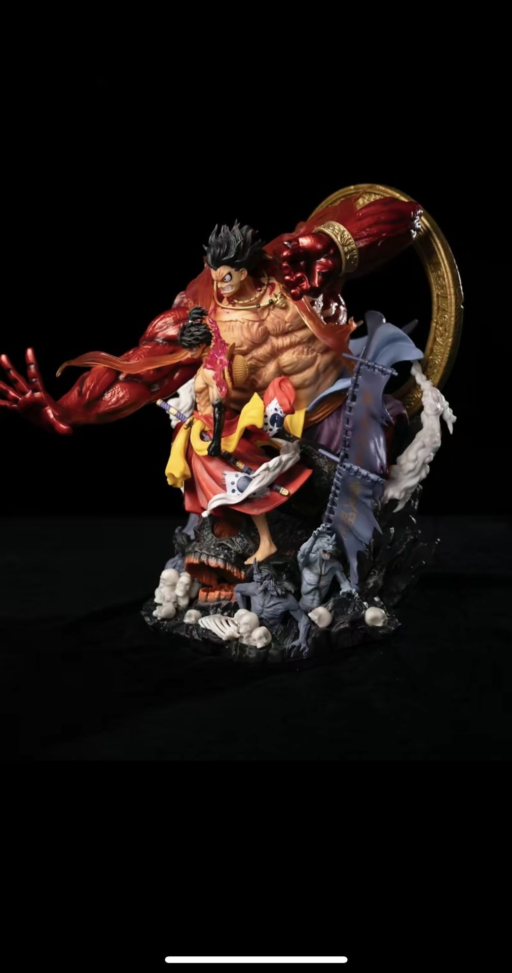 One Piece Fudo Myoo Luffy Collectible GK Statue Anime Model 51cm