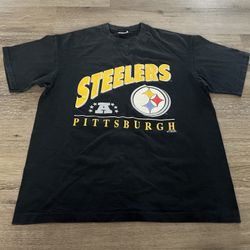 Softee Vtg 90s Pittsburgh Steelers T-shirt Mens Size XL Black NFL