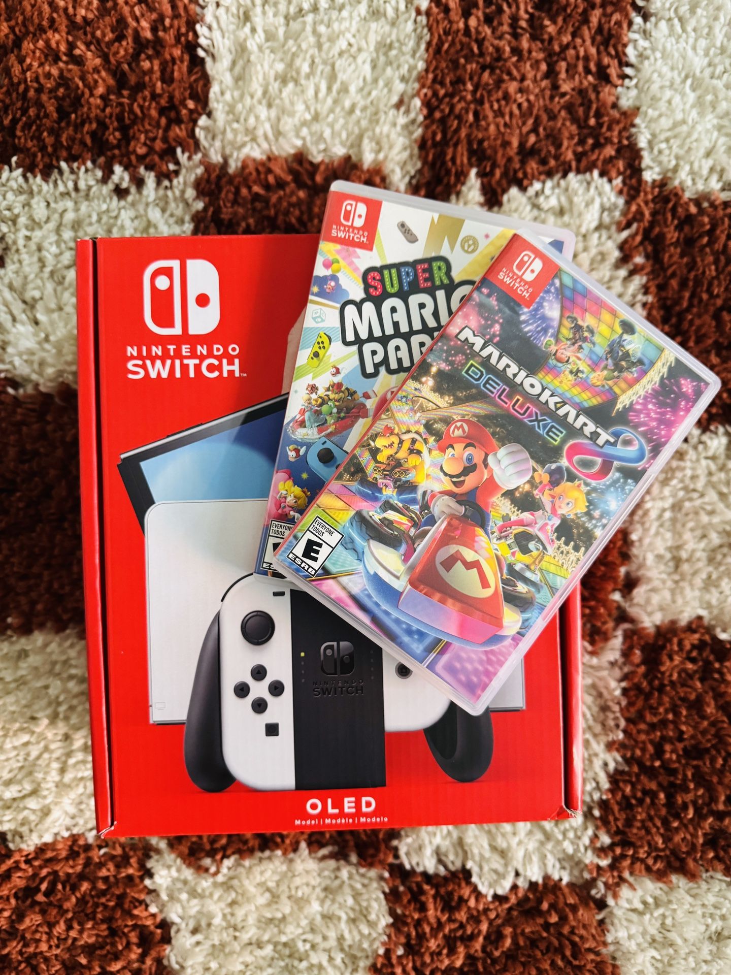 Nintendo Switch OLED With Mario Party And Mario Kart 8