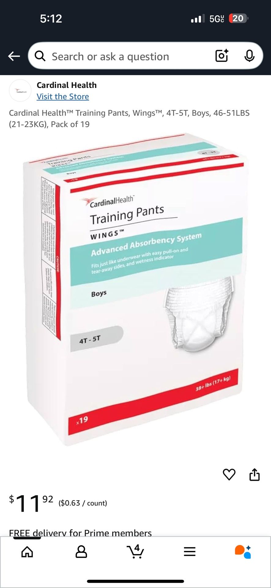 Training Pants Boys 4T-5T