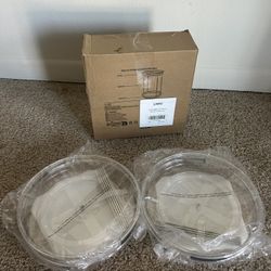 LAMU 2 Pack 2 Tier Lazy Susan Turntable Organizer 10.6'' Rotating