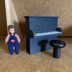Dollhouse Upright Black Piano