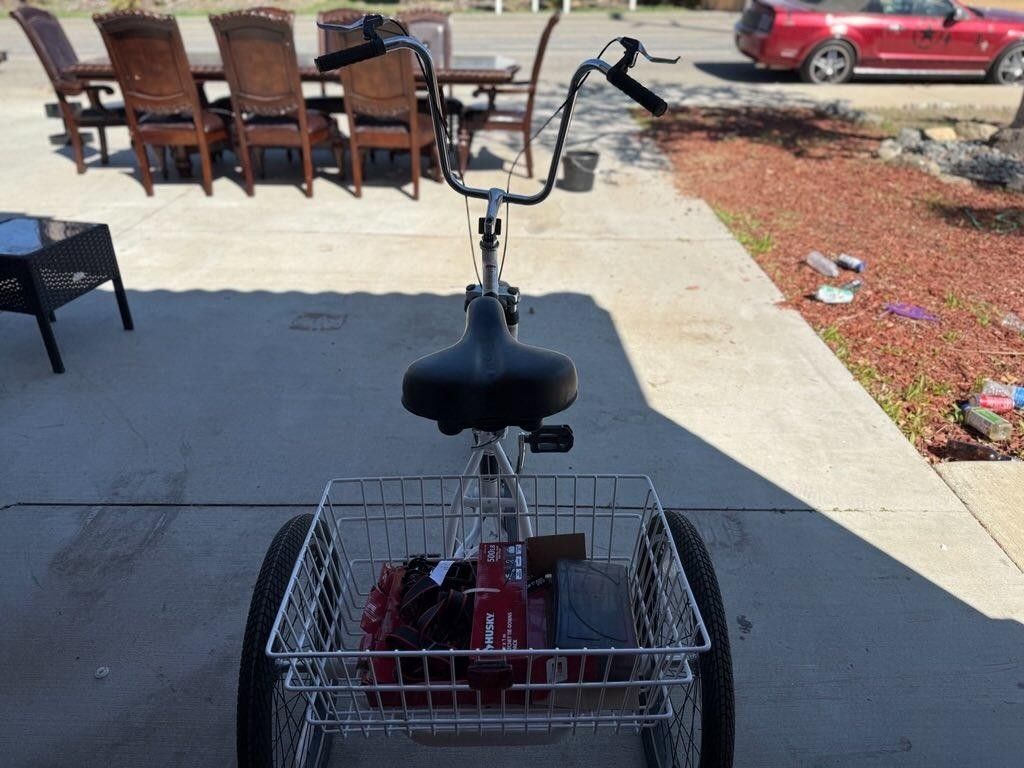 Folding Tricycle Bike with Basket