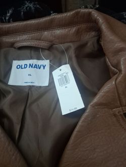 Brown leather jacket