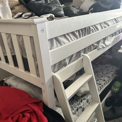 White bunk bed
