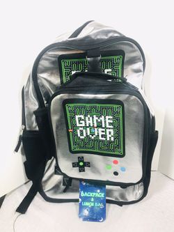 Brand new Game Over Back Pack & Lunch Bag