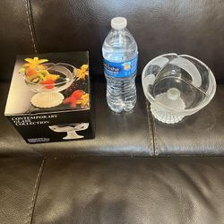 NEW Soga Laetitia Glass Small Bowl On Foot 5.5 