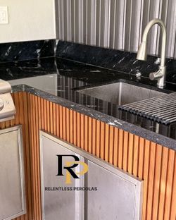 Modern Outdoor Kitchen with Composite Cladding