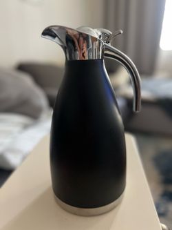 Thermal Coffee Carafe Insulated Stainless Steel Coffee Carafe for Hot Liquids Vacuum Thermal Pot Creamer Dispenser with Brushes Keeping Hot Tea Milk W