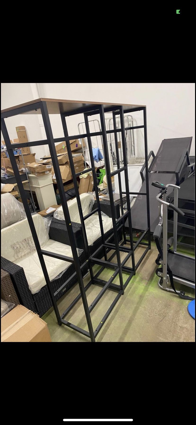 Tribesigns Heavy Duty Clothe Closet Storage with Shelves Double Rod Free Standing Closet Organizer ,