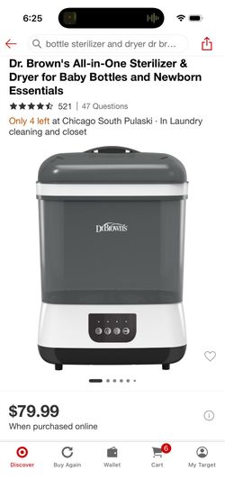 Dr brown sterilizer and drying