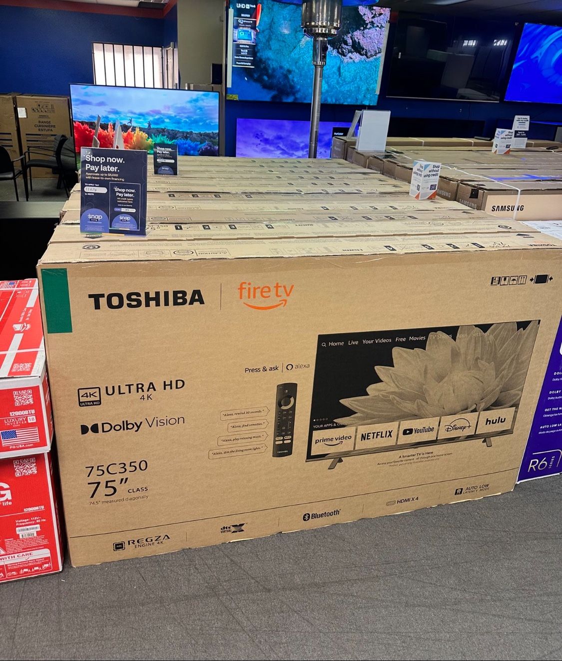 75” TOSHIBA 4K HDR SMART FIRE TV