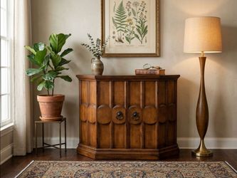 🤎 Beautiful Vintage Solid Wood Console🤎