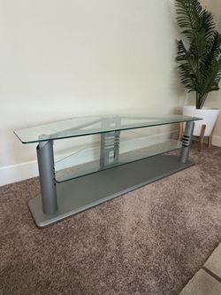 Glass TV media stand - Two Tier
