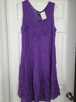 New purple cover up dress light weight