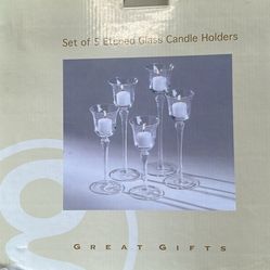 5 Glass Votive Holders