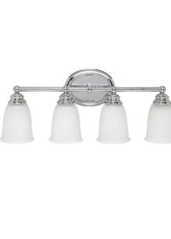 Capital Lighting 1084CH-132 Louis Acid Glass Bath Vanity 4 Light New
