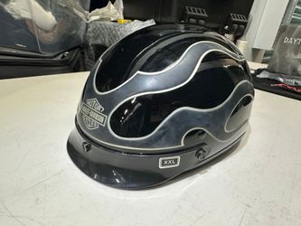 Harley Davidson half helmet with bag